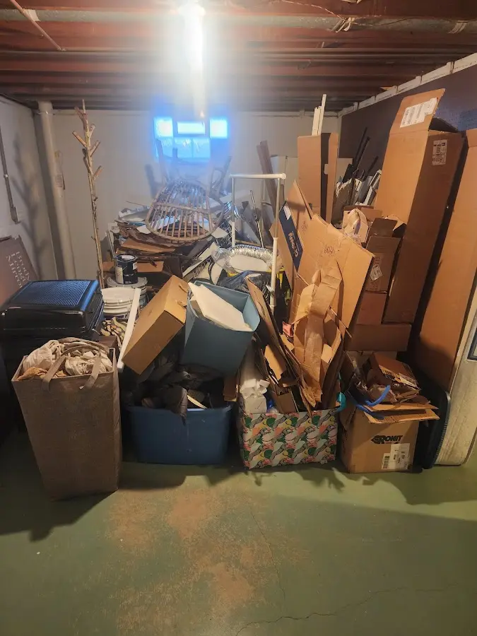 Roll-off dumpster container at job site for Concrete Dumpster Rental in East Windsor